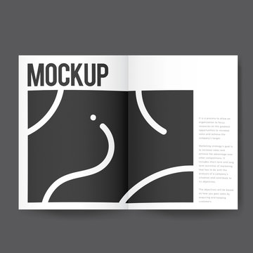 Brochure Design Template Mockup Vector