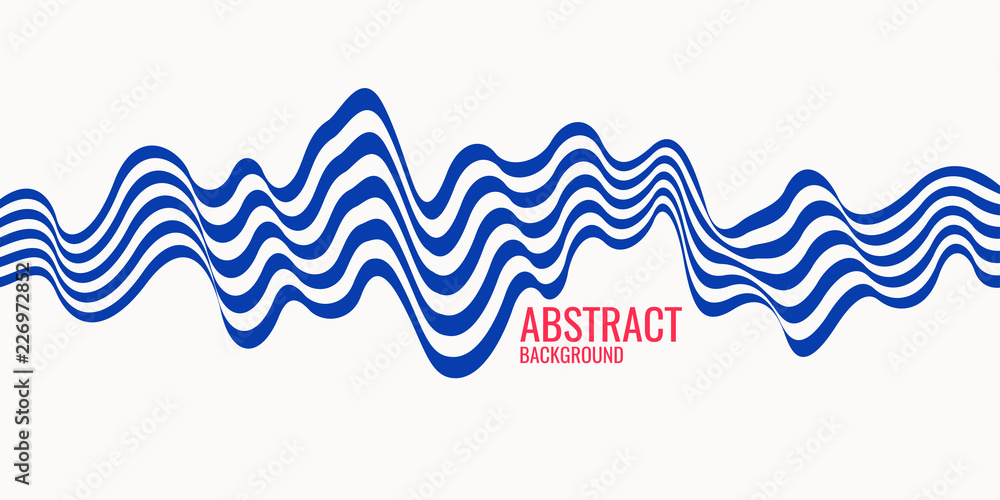 Poster amorphous elements with the effect of visual distortion.