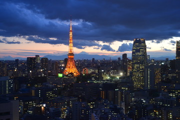 Fototapeta premium Tokyo Tower from Park Hotel