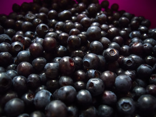 Close-up of the healthy superfood raw, organic blueberry, full of nutrition, antioxidants and vitamins
