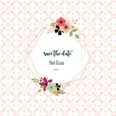 wedding floral frame 