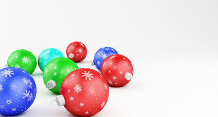 3d Christmas balls.