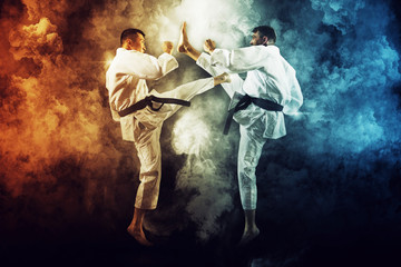 Fighter practising his art