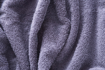 Fototapeta na wymiar Wrinkled terry towel texture, closeup
