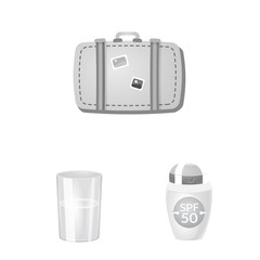 Vector illustration of equipment and swimming icon. Collection of equipment and activity vector icon for stock.