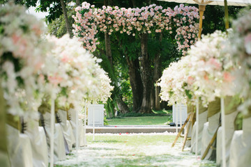 Outdoor wedding ceremony