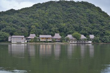 Fototapeta na wymiar Wakasa Resort in Mikata Five Lakes