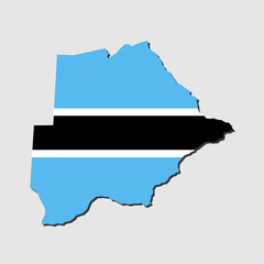 Botswana Map Flag