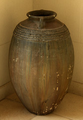 clay pot with arabic design