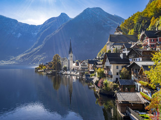 Village of Hallstatt, Lake Hallstatt, Austria, Europe