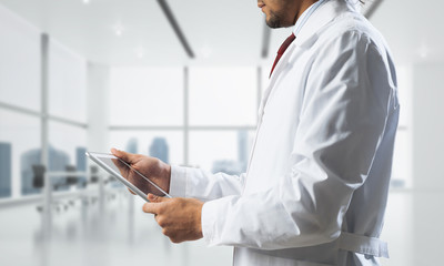 Medical industry concept by means of successful doctor