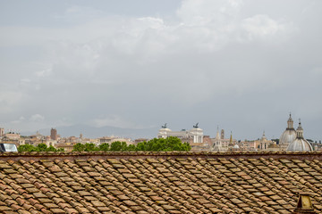 Landscape view of the Altare della Patria in Rome Italy