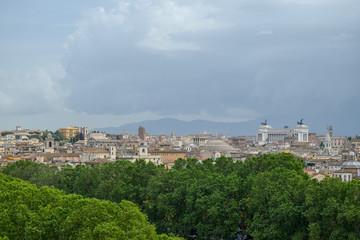 Fototapeta na wymiar Landscape view of Altare della Patria in Rome Italy