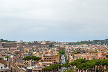 Fototapeta premium Landscape view of the ancient Rome Italy