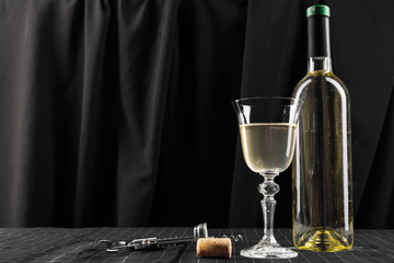 bottles and glasses of wine