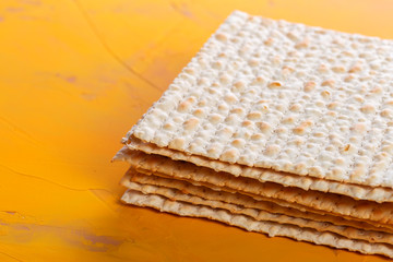 Jewish traditional Passover matzo bread