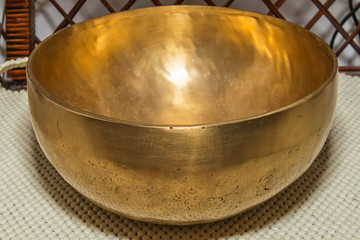 Tibetan handcrafted singing bowls. Tibetan sound massage.