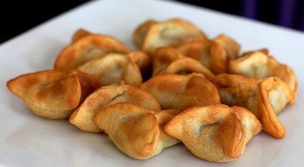 golden fried spinach fatayer