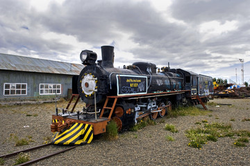 Naklejka premium Cmentarz lokomotyw w Rio Gallegos w Argentynie