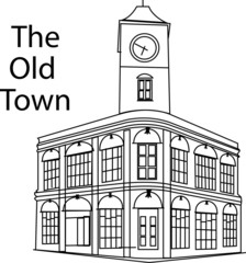 vector illustration of buildings phuket old town at phuket town
