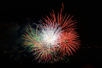 Fireworks at night, celebration