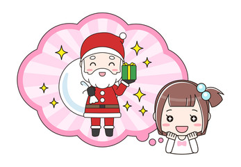 サンタクロースを信じている女の子