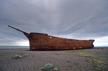 Schiffswrack der Marjorie Glenn in Patagonien