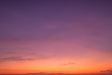 Dramatic sunset and sunrise sky cloud. Raincloud in twilight time before hard rain start.