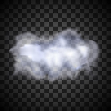 Realistic isolated cloud on the transparent background