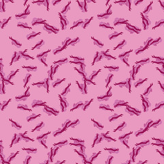 UFO military camouflage seamless pattern in different shades of pink color