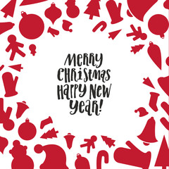 Christmas greeting card design template