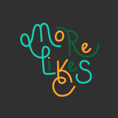 Hand drawn lettering set like time for blog, web, social media. Typographic sign like 