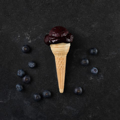Ice cream blueberry