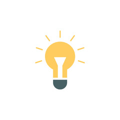 Vector illustration of lightbulb. Vector lightbulb icon. Idea icon.