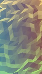 Abstract triangle geometrical green background. Geometric origami style with gradient. 3D illustration