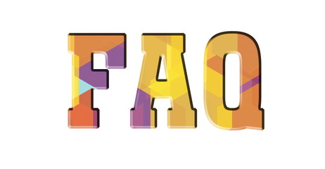 FAQ Multicolor letters Logo banner