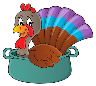 Turkey bird in pan theme image 1