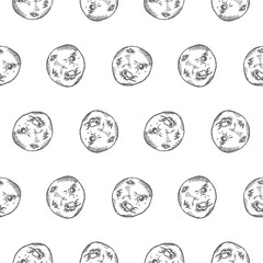 asteroid seamless pattern on white background, vector illustration