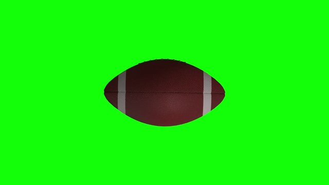 American football animation with green screen