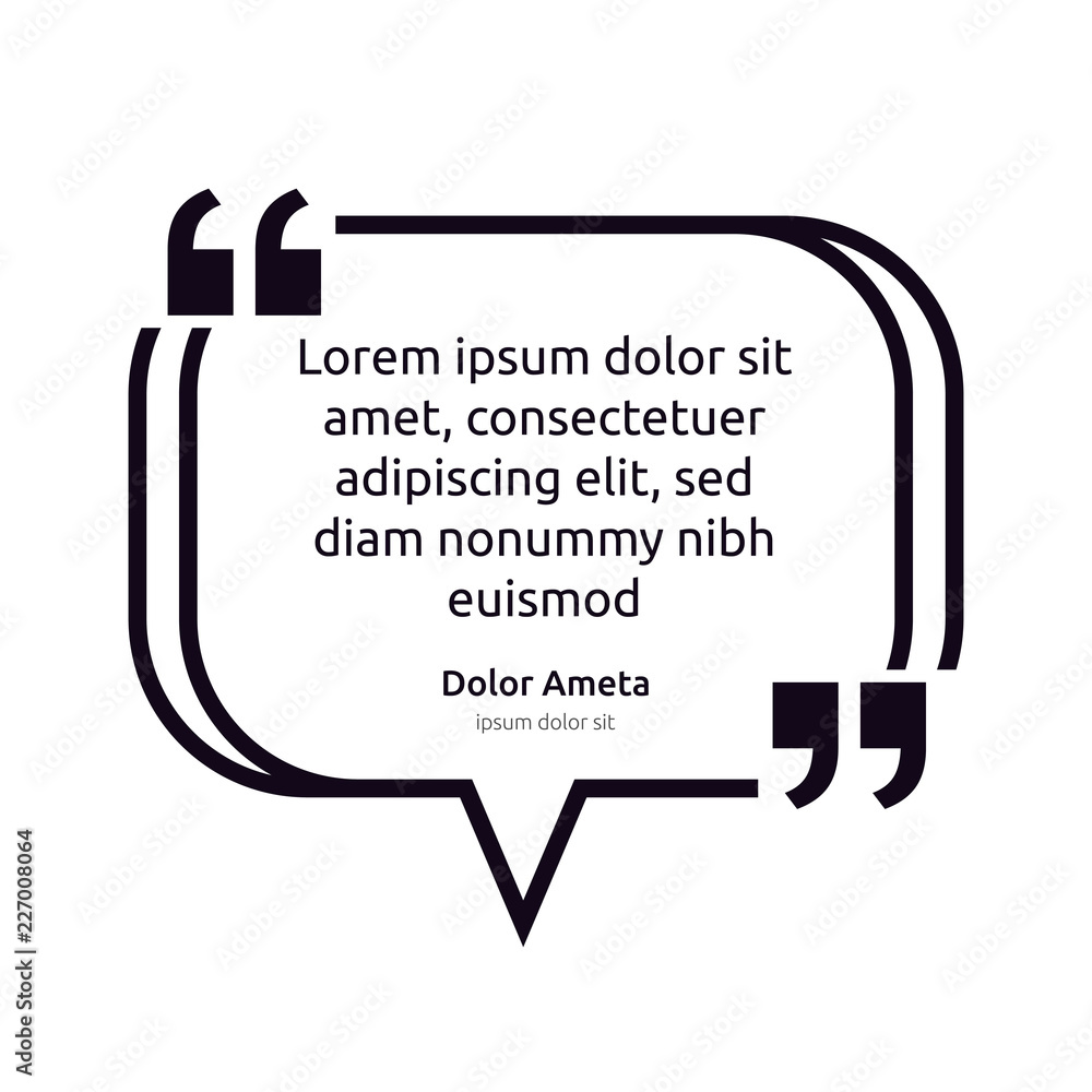 Poster remark quote text box poster template concept. blank empty frame citation. quotation paragraph symbo