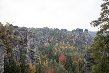 view of mountains in autumn