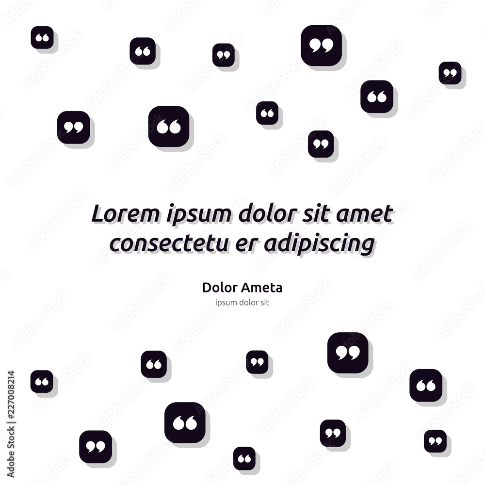 Poster remark quote text box poster template concept. blank empty frame citation. quotation paragraph symbo