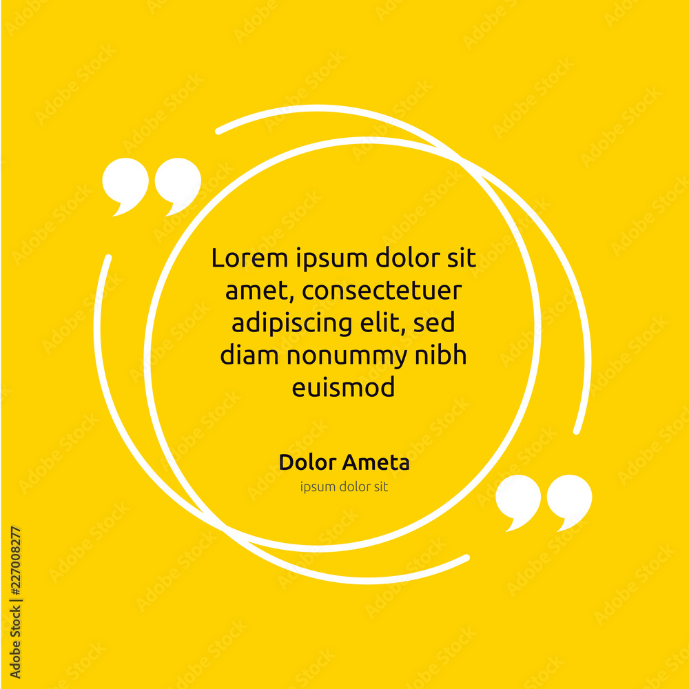 Poster remark quote text box poster template concept. blank empty frame citation. quotation paragraph symbo
