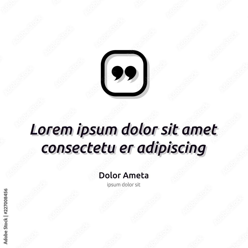 Poster remark quote text box poster template concept. blank empty frame citation. quotation paragraph symbo