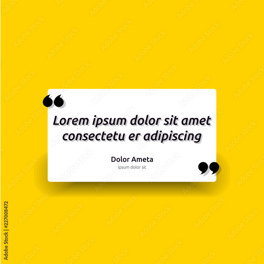 Poster remark quote text box poster template concept. blank empty frame citation. quotation paragraph symbo
