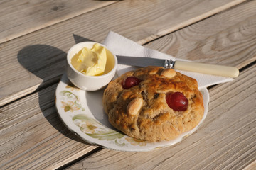 Fat rascal rock bun, also known as manchester rascal.