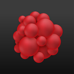Abstract molecules structure with particles. Atoms. Graphic concept for your design