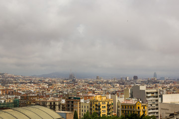 Fototapeta na wymiar View on Barcelona city from National Arts Museum