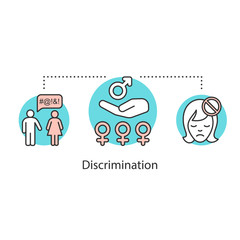Sex discrimination concept icon