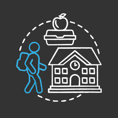 School chalk concept icon